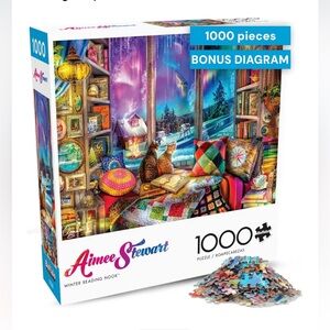 Buffalo Games Aimee Stewart 100 Piece Jigsaw Puzzle Winter Reading Nook